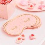 Pamper Party Guardanapos em forma de máscara de olho rosa - 16 cm
