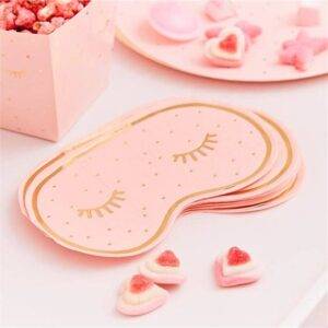 Pamper Party Guardanapos em forma de máscara de olho rosa - 16 cm