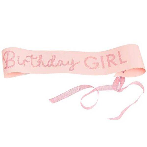 Pamper Party Pink Birthday Girl Sash