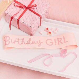 Pamper Party Pink Birthday Girl Sash