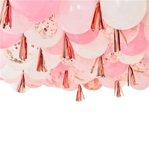 Kit de teto de balão rosa blush - 160 peças