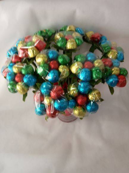 Flores de mini bombons para festa de aniversário, casamentos, baptizados