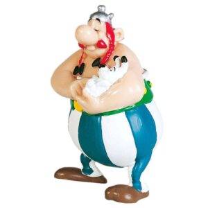 Figura Obelix con Idefix Asterix El Galo 8 cm