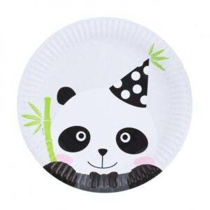 8 PRATOS 20 CM PANDA