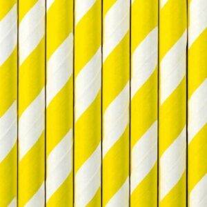 10 PALHINHAS DE PAPEL AMARELAS