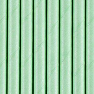 10 PALHINHAS DE PAPEL VERDE MENTA