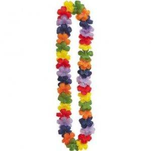 COLAR FLORES ARCO-ÍRIS LUAU 40''