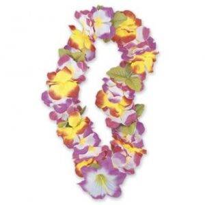 COLAR FLORES COLORIDAS LUAU PARTY 40''