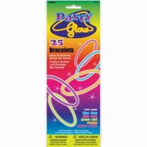 25 PULSEIRAS COR SORTIDA GLOW 8''