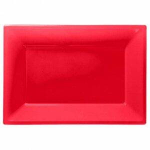 3 TRAVESSAS PLÁSTICO 33 X 23CM VERMELHO