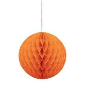 BOLA DE PAPEL DECORATIVA 8'' LARANJA