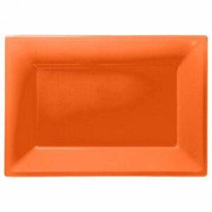 3 TRAVESSAS PLÁSTICO 33 X 23 CM LARANJA