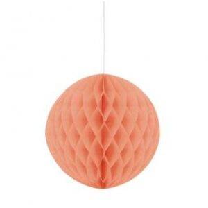 BOLA DE PAPEL DECORATIVA 8'' CORAL