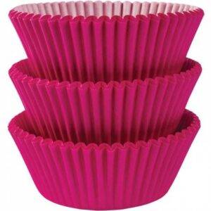 75 FORMAS DE CUPCAKE 50 MM ROSA CHOQUE