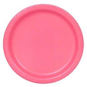 8 PRATOS 23 CM ROSA CHOQUE