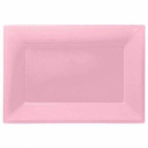 3 TRAVESSAS PLÁSTICO 33 X 23 CM ROSA CLARO