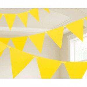 BANDEIRA TRIANGULAR PAPEL 4,5 M AMARELO