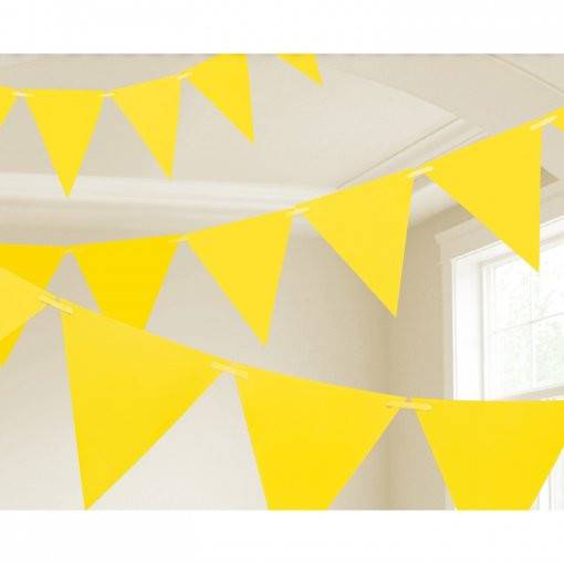 BANDEIRA TRIANGULAR PAPEL 4,5 M AMARELO