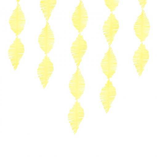 FRANJA DECORATIVA PAPEL 3 M AMARELO CLARO