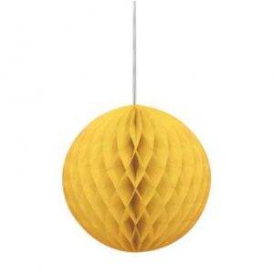 BOLA DE PAPEL DECORATIVA 8'' AMARELO