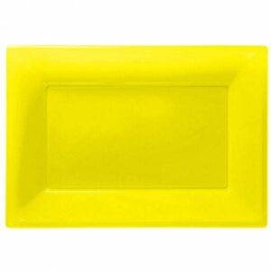 3 TRAVESSAS PLÁSTICO 33 X 23 CM AMARELO
