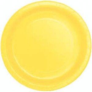 8 PRATOS 23 CM AMARELO CLARO