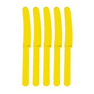 10 FACAS DE PLÁSTICO AMARELO