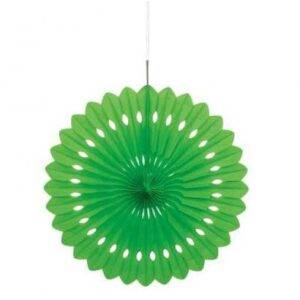 ROSETA DECORATIVA PAPEL 16'' VERDE LIMA