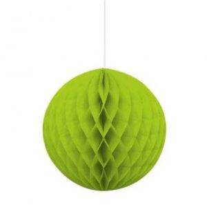 BOLA DE PAPEL DECORATIVA 8'' VERDE LIMA