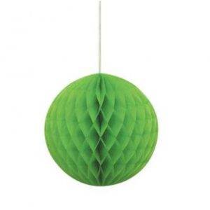 BOLA DE PAPEL DECORATIVA 8'' VERDE LIMA