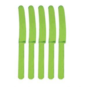10 FACAS DE PLÁSTICO VERDE LIMA