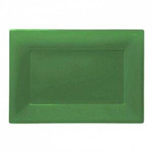3 TRAVESSAS PLÁSTICO 33 X 23 CM VERDE ESCURO