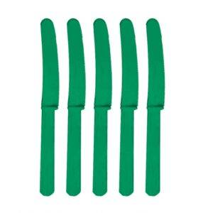 10 FACAS DE PLÁSTICO VERDE ESCURO