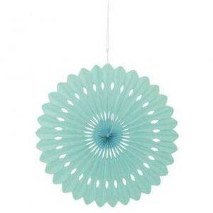 ROSETA DECORATIVA PAPEL 16'' VERDE MENTA