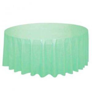 TOALHA DE MESA REDONDA VERDE MENTA 2,13 M