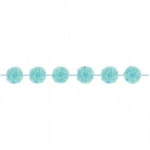 2 GRINALDAS POM PONS AZUL CLARO