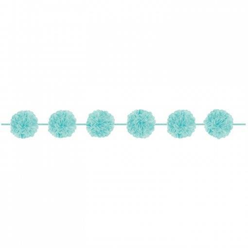 2 GRINALDAS POM PONS AZUL CLARO