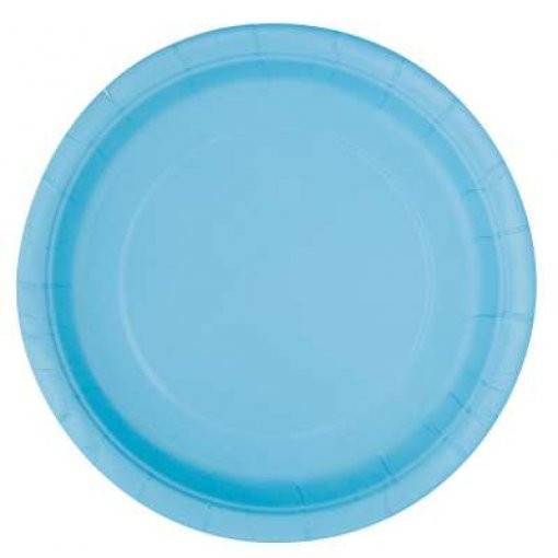 8 PRATOS 23 CM AZUL CLARO