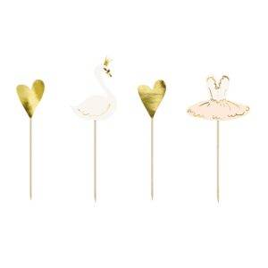 Conjunto de 4 Toppers Cisne