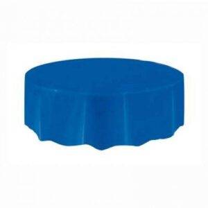 TOALHA DE MESA REDONDA AZUL MÉDIO 2,13 M