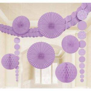 KIT DE DECORAÇÃO 9 PEÇAS LILÁS