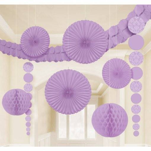 KIT DE DECORAÇÃO 9 PEÇAS LILÁS