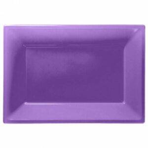 3 TRAVESSAS PLÁSTICO 33 X 23 CM ROXO