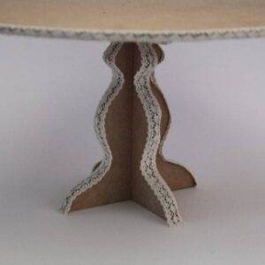 CAKE STAND MDF 30X15X0,5 CM DECORADO RENDA