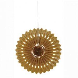 ROSETA DECORATIVA PAPEL 16'' DOURADO