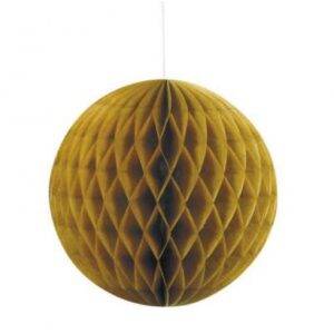 BOLA DE PAPEL DECORATIVA 8'' DOURADO