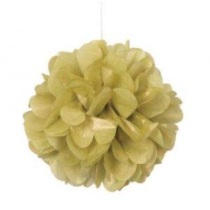 3 MINI PUFF DECORATIVO PAPEL DOURADO