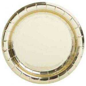 8 PRATOS 18 CM DOURADO FOIL