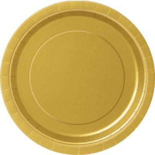 8 PRATOS 18 CM DOURADO