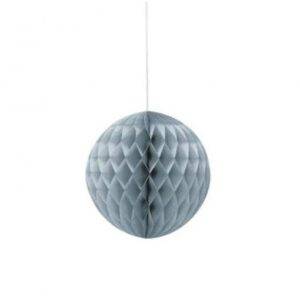 BOLA DE PAPEL DECORATIVA 8'' PRATEADO